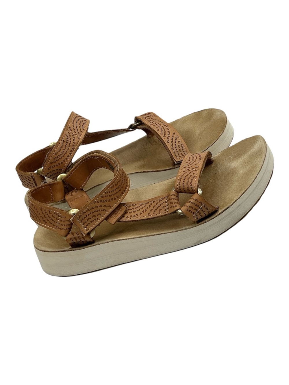 Teva Platform Strappy Leather Sandals